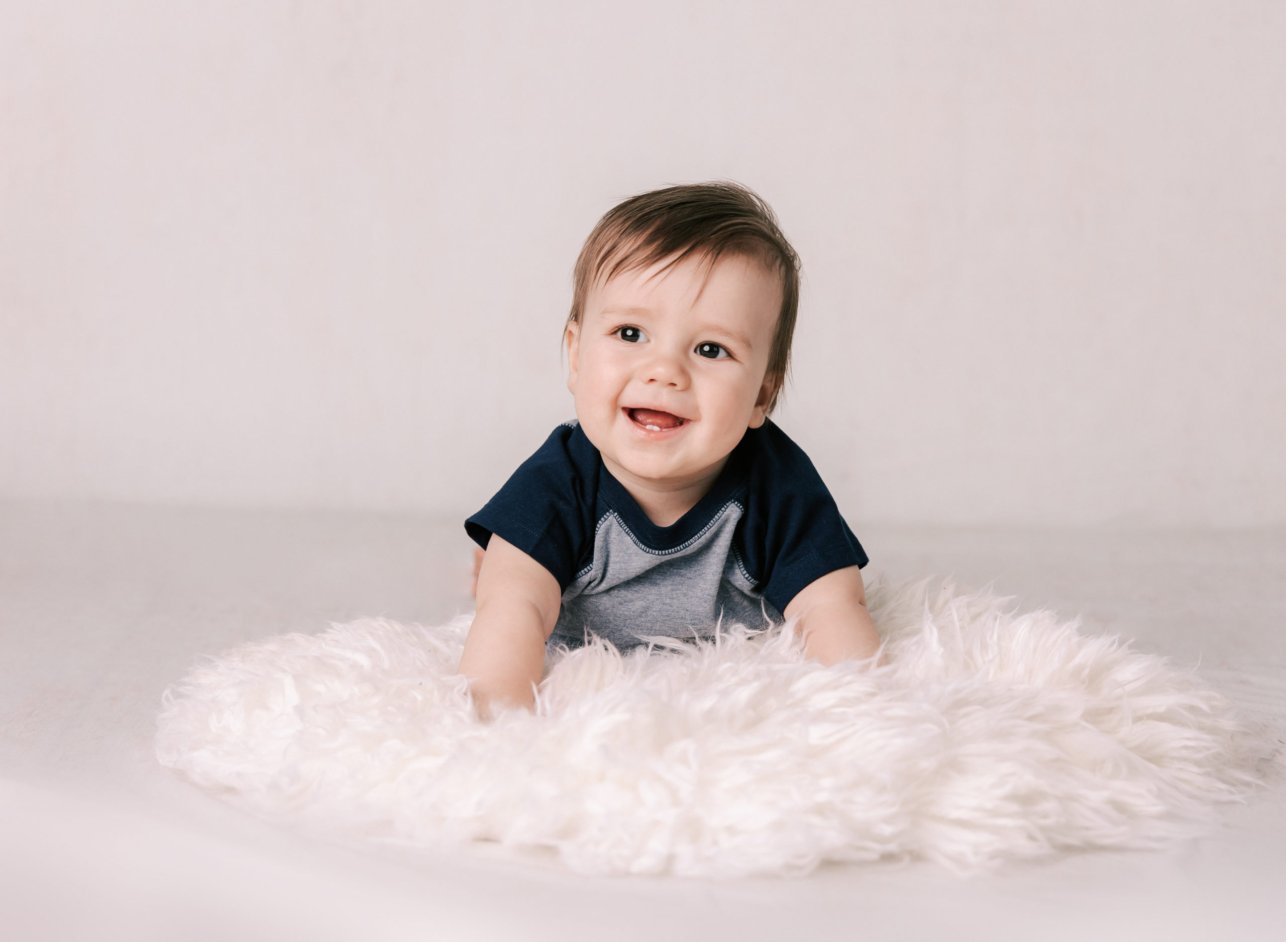 Cute studio photo of a baby boy.